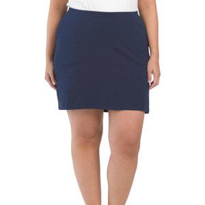 CATHERINES Plus Pull On Skort With Pockets - 6X - Navy